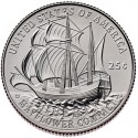 . @5/MARZO Envío@ ESTADOS UNIDOS 25 CENTAVOS 2026 D MAYFLOWER COMPACT BARCO 1776 ANNIVERSARY Quarter 1ª MONEDA DE NICKEL