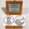 LUXEMBURGO 20 ECU 1992 REY CHALES y PUENTE KM.X.22 MONEDA DE PLATA PROOF ESTUCHE y CERTIFICADO