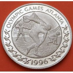 @Tirada 200 uds.@ GRECIA 20 EURO 1996 BARCO ANTIGUO LANZADOR DE DISCO OLIMPIADA DE ATLANTA MONEDA DE PLATA PROOF Greece