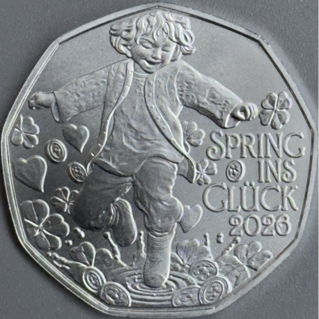 AUSTRIA 5 EUROS 2026 SPRING BAILE Serie MONEDA DE PASCUA PLATA BLISTER SC Osterreich