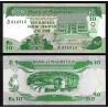 MAURITIUS 10 RUPIAS 1985 ESCUDO y EDIFICIO GUBERNAMENTAL Pick 35 BILLETE SC Islas Mauricio UNC BANKNOTE