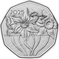 . 1 aaaaaaacoin AUSTRIA 5 EUROS 2025 FLOR DE NARCISO Serie MONEDA DE PASCUA PLATA BLISTER SC Osterreich