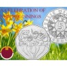 . 1 aaaaaaacoin AUSTRIA 5 EUROS 2025 FLOR DE NARCISO Serie MONEDA DE PASCUA PLATA BLISTER SC Osterreich