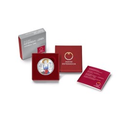 . 1 aaaacoin @12/SEP Envïo - PLATA PROOF@ AUSTRIA 10 EUROS 2024 FLOR VIOLETA Serie THE LANGUAJE OF FLOWERS 7ª MONEDA Estuche