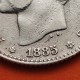 ESPAÑA Rey ALFONSO XII 1 PESETA 1885 * 18 / 86 Tipo PATILLAS MSM KM.686 MONEDA DE PLATA Spain silver R/3