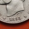 ESPAÑA Rey ALFONSO XII 1 PESETA 1885 * 18 / 86 Tipo PATILLAS MSM KM.686 MONEDA DE PLATA Spain silver R/3