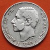 ESPAÑA Rey ALFONSO XII 1 PESETA 1885 * 18 / 86 Tipo PATILLAS MSM KM.686 MONEDA DE PLATA Spain silver R/3
