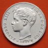 ESPAÑA Rey ALFONSO XIII 1 PESETA 1899 * 18 99 SGV ESCUDO KM.706 MONEDA DE PLATA EBC- + Imperfecciones Spain silver coin R/1