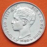 ESPAÑA Rey ALFONSO XIII 1 PESETA 1900 * 19 00 SMV KM.706 MONEDA DE PLATA MBC++ Spain silver R/4