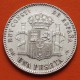 ESPAÑA Rey ALFONSO XIII 1 PESETA 1900 * 19 00 SMV KM.706 MONEDA DE PLATA MBC++ Spain silver R/4