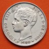 ESPAÑA Rey ALFONSO XIII 1 PESETA 1900 * 19 00 SMV KM.706 MONEDA DE PLATA MBC++ Spain silver R/4