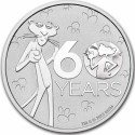 . 1 aaaacoin TUVALU 1 DOLAR 2024 LA PANTERA ROSA 60 Aniversario MONEDA DE PLATA PURA Oz ONZA Pink Panther