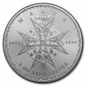 . 1 aaaaaacoin MALTA 5 EUROS 2023 CRUZ DE MALTA Escudo MEDIEVAL MONEDA DE PLATA ONZA Oz CÁPSULA
