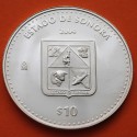 MEXICO 10 PESOS 2004 SONORA Serie ESTADOS MONEDA DE PLATA KM.685 PROOF 1 ONZA OZ (BOTH)