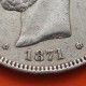 ESPAÑA 5 PESETAS 1871 * 18 75 DEM REY AMADEO I DE SABOYA y ESCUDO KM.666 MONEDA DE PLATA (DURO) Spain silver R/1