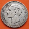@ESCASA@ ESPAÑA 5 PESETAS 1879 * -- -- EMM REY ALFONSO XII KM.676 MONEDA DE PLATA (DURO) Spain silver R/5