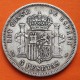ESPAÑA 5 PESETAS 1878 * 18 78 EMM REY ALFONSO XII KM.676 MONEDA DE PLATA (DURO) Spain silver R/2