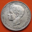 ESPAÑA 5 PESETAS 1898 * 18 98 SGV REY ALFONSO XIII KM.707 MONEDA DE PLATA (DURO) Spain silver R/4