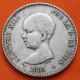 ESPAÑA 5 PESETAS 1891 * 18 91 PGM REY ALFONSO XIII KM.689 MONEDA DE PLATA (DURO) Spain silver R/3