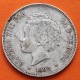 ESPAÑA 5 PESETAS 1892 * 18 92 PGM REY ALFONSO XIII tipo "RIZOS" KM.700 MONEDA DE PLATA (DURO) Spain silver R/2