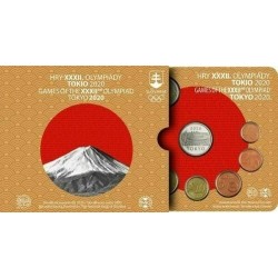 ESLOVAQUIA CARTERA OFICIAL EUROS 2020 SC 1+2+5+10+20+50 Centimos + 1 EURO + 2 EUROS 2020 OLIMPIADA DE TOKIO UNC SET KMS Slovakia