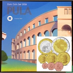 . 1 aaaaacoin CROACIA CARTERA OFICIAL EUROS 2024 SC 1+2+5+10+20+50 Cts y 1€ + 2 EUROS 2024 SET KMS Croatia