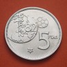 @DURO DEL ERROR - LUJO@ ESPAÑA 5 PESETAS 1975 * 80 MUNDIAL JUAN CARLOS I @RARA@ MONEDA DE NICKEL SIN CIRCULAR