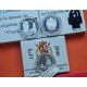 . 5 monedas x ESPAÑA 2000 PESETAS 1995+1999+2000+2001 ONU BARCELONA PROCLAMACION BILBAO CLARIN Estuche 4 ONZAS PLATA PURA