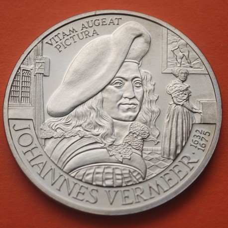 HOLANDA 10 ECU 1996 JOHANNES VERMEER KM.X.100 MONEDA DE NICKEL SC The Netherlands