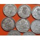. 5,80 ONZAS PLATA PURA x ESPAÑA 5 PESETAS 1870 1871 1876 1878 1885 1891 1894 1898 GOB. PROVISIONAL a ALFONSO XIII DUROS