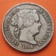 . @ESCASA - FALSA DE ÉPOCA@ ESPAÑA Reina ISABEL II 40 CENTIMOS DE ESCUDO 1864 Ceca de MADRID KM.628.2 MONEDA DE PLATA MBC-