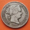 . @ESCASA - FALSA DE ÉPOCA@ ESPAÑA Reina ISABEL II 40 CENTIMOS DE ESCUDO 1864 Ceca de MADRID KM.628.2 MONEDA DE PLATA MBC-