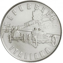 . @RARA@ ITALIA 5 EUROS 2022 CIRCUITO DE MONZA 100º ANIV. COCHES ANTIGUOS MONEDA DE PLATA SC