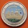 @MONEDA EN COLORES@ ESPAÑA 2 EUROS 2013 MONASTERIO DE EL ESCORIAL SIN CIRCULAR BIMETALICA CONMEMORATIVA CAPSULA