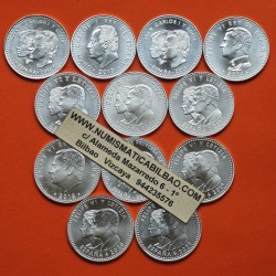 12 monedas x ESPAÑA 30 EUROS 2012 2013 2014 2015 2016 2017 2018 2019 2020 2021 PLATA en BOLSA DEL BANCO