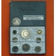 8 monedas x 1973 FRANCIA Coffret FLEURS DE COINS SPECIMEN Francia 10 FRANCOS 1973 PLATA ESTUCHE DETERIORADO