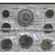 8 monedas x 1973 FRANCIA Coffret FLEURS DE COINS SPECIMEN Francia 10 FRANCOS 1973 PLATA ESTUCHE DETERIORADO