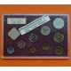 . 1987 RUSIA ESTUCHE OFICIAL LENINGRAD MINT 9 monedas 1+2+3+5+10+15+20+50 KOPECKS y 1 RUBLO 1987 PROOFLIKE KMS SET USSR CCCP
