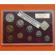 . 1987 RUSIA ESTUCHE OFICIAL LENINGRAD MINT 9 monedas 1+2+3+5+10+15+20+50 KOPECKS y 1 RUBLO 1987 PROOFLIKE KMS SET USSR CCCP
