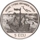 NORUEGA 5 ECU 1995 BERGEN BRYGGE GALEÓN KM.X.14 MONEDA DE NICKEL SC Norway 5 ECUS 1995