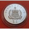 SAMOA I SISIFO 1 DOLAR 1978 AVIADOR CHARLES KINGFORD SMITH KM.49 MONEDA DE PLATA PROOF ESTUCHE Western Samoa 1 Tala 1978