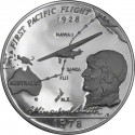 SAMOA I SISIFO 1 DOLAR 1978 AVIADOR CHARLES KINGSFORD SMITH KM.49 MONEDA DE PLATA PROOF ESTUCHE Western Samoa 1 Tala 1978