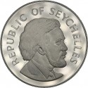 SEYCHELLES 25 RUPIAS 1977 1972 QUEEN ELIZABETH SILVER JUBILEE KM.38 MONEDA DE PLATA PROOF UK Colony 25 Rupees