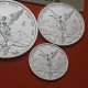 . 4 monedas x MEXICO 1/20 + 1/10 + 1/4 + 1/2 ONZA 2023 ANGEL ALADO PLATA PURA SC silver FRACCIONES DIVISIONAL OZ