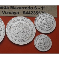 . 4 monedas x MEXICO 1/20 + 1/10 + 1/4  + 1/2 ONZA 2023 ANGEL ALADO PLATA PURA SC silver FRACCIONES DIVISIONAL OZ