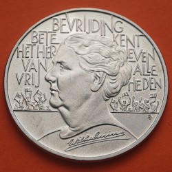 HOLANDA 10 ECU 1995 WILHELMINA 50 AÑOS LIBERACIÓN NAZI KM.X.90 MONEDA DE NICKEL SC ESTUCHE + CERTIFICADO The Netherlands