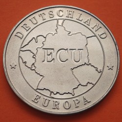 ALEMANIA 1 ECU 1992 EUROPA DAMA CON ESPADA DEUTSCHLAND EINIGKEIT RECHT FREIHEIT MONEDA DE NICKEL SC Germany