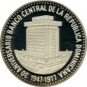 . @2,30 ONZAS@ REPUBLICA DOMINICANA 30 PESOS 1977 BANCO CENTRAL KM.46 MONEDA DE PLATA SC + IMPERFECCIONES Dominican Republic