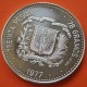 . @2,30 ONZAS@ REPUBLICA DOMINICANA 30 PESOS 1977 BANCO CENTRAL KM.46 MONEDA DE PLATA SC + IMPERFECCIONES Dominican Republic