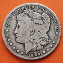 @RARA@ ESTADOS UNIDOS 1 DOLAR 1904 S MORGAN KM.110 MONEDA DE PLATA MUY CIRCULADA USA silver $1 Dollar R/3